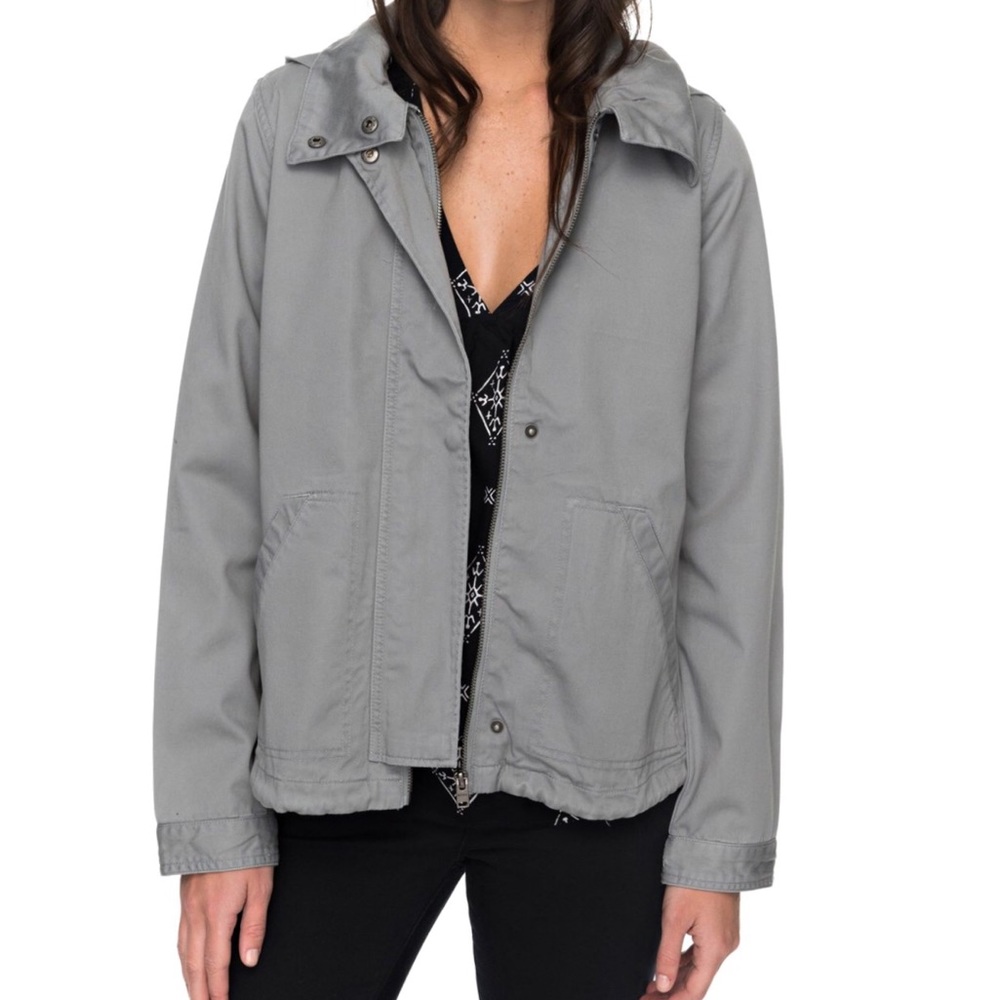 Roxy Jacket with Hood in Grey *NWT*